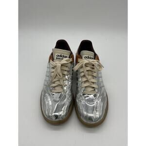 Adidas 'Samba' Silver Leather Millennium Paneled Croc-Effect And Metallic